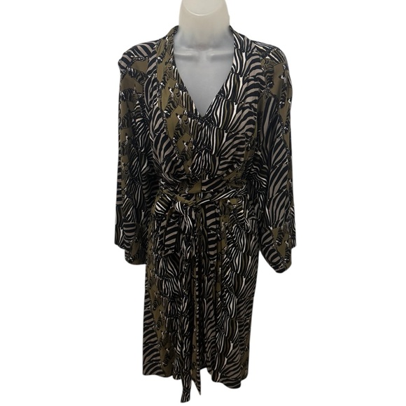 Issa London x Banana Republic | Zebra Print Kimono Dress Size 14 - Picture 2 of 6